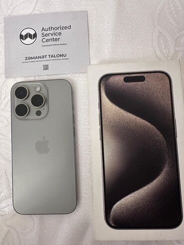 iphone 15 dubayski: IPhone 15 Pro, 128 GB, Natural Titanium, Zəmanət — 1