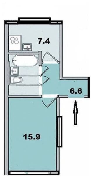müşviqabadda evlərin qiyməti: Masazır 1 otaqlı, 36 kv. m, Kredit var, Yeni təmirli — 6