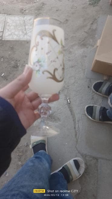 gozel qablar: Qədəhlər, rəng - Ağ, Şüşə, 1 əd — 3