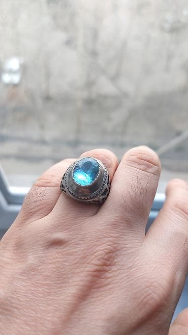 обручальное кольцо: Кольцо, Серебро, Топаз — 3