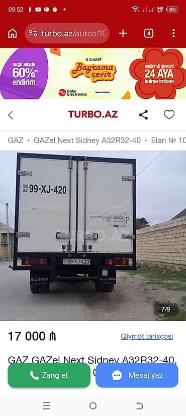 multi rol: QAZ 2013 il, motor 2.8 l, İzoterm, İşlənmiş — 6