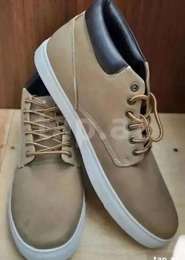 Kişi ayaqqabısı – casual stil - Rəng: bej (üst), ağ rezin altlıq -