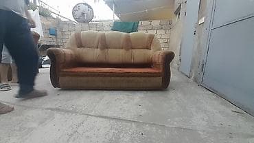 ofis divan: Klassik üslubda yumşaq mebel dəsti - Tərkib: 3 yerlik divan və 2 ədəd — 2