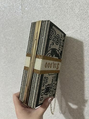 ted baker: Pul dəstəsi formalı qadın klatçı - Dizayn: ABŞ 100 dollarlıq banknot — 3