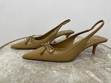 Mango (MNG) qadın slingback tufliləri - Model: kiltə dabanlı — 4