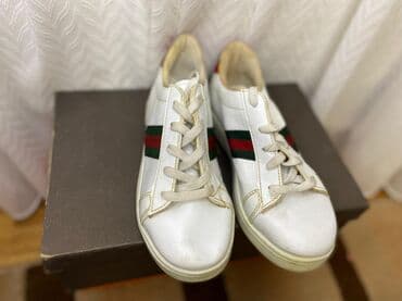 Кроссовки и спортивная обувь: Məhsul: Ağ dəri krossovkalar - Brend detalları: Yan hissədə — 2