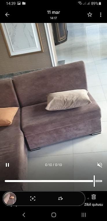 Divanlar: Künc divan, Açılmayan, Bazasız, Vеlur parça — 3