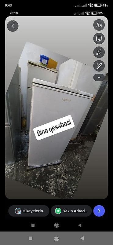 Duxovkalar: 1 qapılı Soyuducu Satılır, rəng - Ağ — 1