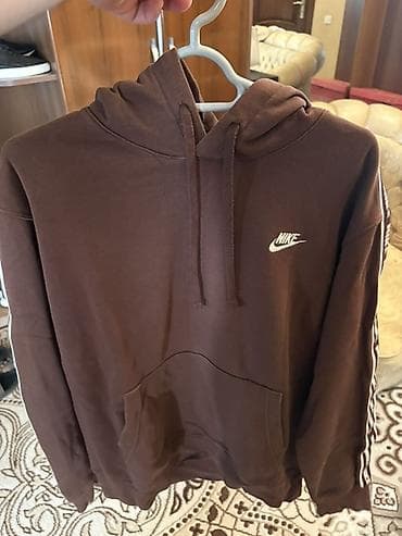 Nike idman dəsti – qəhvəyi rəng - 2 hissə: kapüşonlu svitşört və