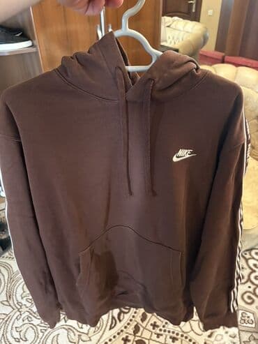 зеленая мужская кофта: Мужской спортивный костюм, Nike, L, цвет - Коричневый — 1