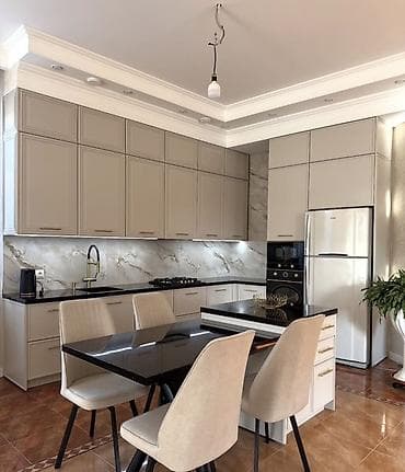 bağlama: Klassik-modern üslubda mətbəx mebel dəsti - Dizayn: Sakit bej rəng — 1