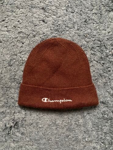 женские вязаные шапки: Qış üçün papaq dəsti – 5 ədəd - Nike trikotaj papaq, boz rəng — 2