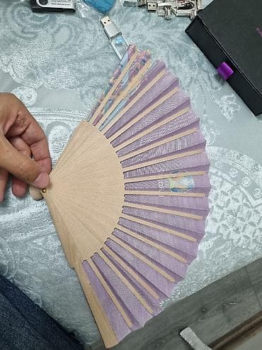 Другое: Bənövşəyi əl yelpiri – UEFA EURO 2020 dizaynlı - Material: təbii ağac — 2