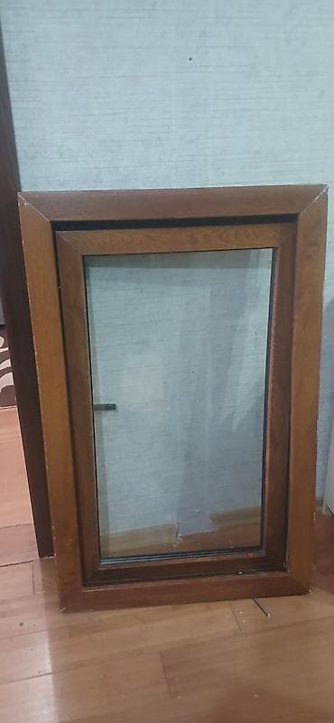 kreditle plastik pencere: İkiqat şüşə paketi Plastik pəncərə, Еni: 70 sm, Uzunluğu: 110 sm — 2