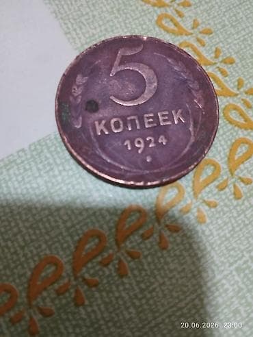 5 qepik: 5 Qəpik, 1924 il, Mis, Vəziyyəti: Qənaətbəxş — 1