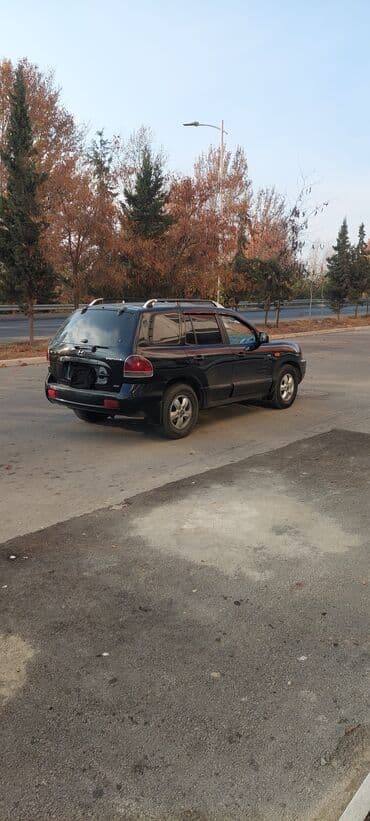 volkswagen с пробегом: Hyundai Santa Fe, qara rəng, 5 yerlik SUV. 2004 santafedi 2 turbo — 3