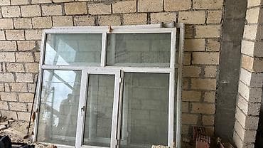 taxta tavan qiymeti: İşlənmiş İkiqat şüşə paketi Plastik pəncərə, Еni: 212 sm, Uzunluğu: 182 sm — 2