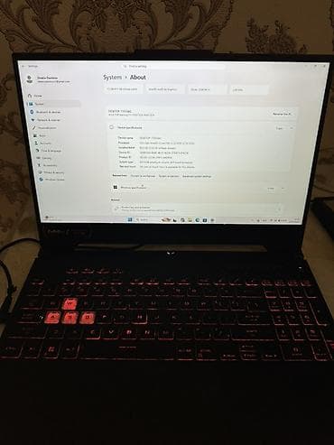 ASUS: İşlənmiş ASUS TUF Gaming, 15.6 ", Intel Core i5, 512 GB — 3