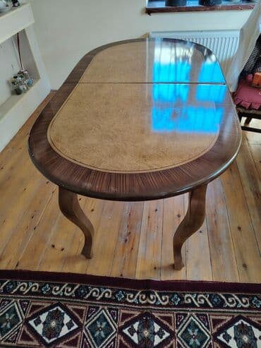 стол для переговоров овальный: Гостиный стол, Б/у, Раскладной, Дерево, Овальный стол — 1