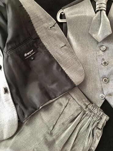 серые детские спортивные костюмы: Комплект, Для мальчиков, 4 - 5 лет — 3