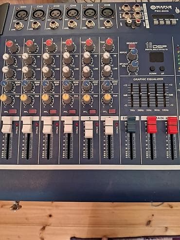 korg pa 700 satilir: Mapus PMX-602D audio mikser - 6 kanallı mikser (CH1–CH6), hər kanalda — 1