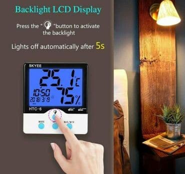 tibbi termometr: Termometr Termometr və nəmişlik ölçən Термометр Termometer HTC-6 — 2