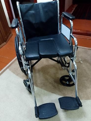 Xəstələr üçün unitazlar: Universal tualet funksiyalı əlil arabası - Material: parlaq xroml­u — 3