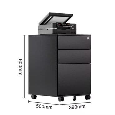 fayl: Ofis üçün mobil sənəd dolabı - Rəng: qara - Material: metal (polad — 1