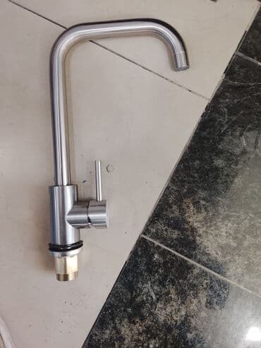 Душевые кабинки, душевые перегородки: Mətbəx üçün təkqollu qarışdırıcı kran - Material: paslanmayan polad — 2