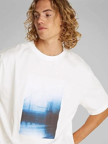 oversize jaket: Futbolka, Calvin Klein, L, rəng - Ağ — 2