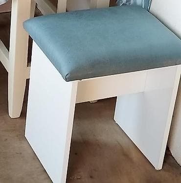 Masalar və oturacaqlar: Yumuşaq oturacaqlı taburetka - Material: ağ rəngli MDF/LDSP korpus — 3