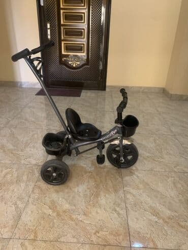 детские трехколесные велосипеды вest trike: Uşaq üçtəkərli velosipedi - Rəng: qara/metallik boz - 3 təkərli — 2