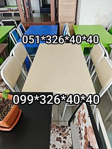 bayraq səkilləri: Mətbəx üçün, Yeni, Açılmayan, Dördbucaq masa, 4 stul — 5