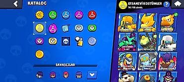 kostum: Brawl Stars hesabı – yüksək səviyyəli kosmetikalar və böyük kubok — 6