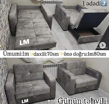 Çevrilə bilən kreslo-divan - Model: tək nəfərlik modul (1 ədəd) - — 1