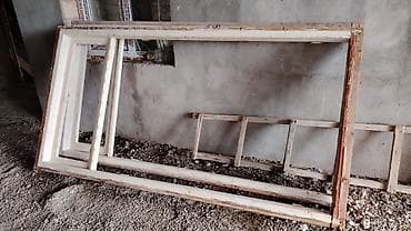 Təmir və tikinti: Ağ rəngli taxta qapılar və taxta qutu/çərçivələr - Material: massiv — 3