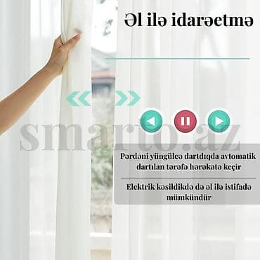 vaz muherrik: Ağıllı motorlu pərdə karnizi. 🎛️Pərdələr pultla, səslə və smartfonla — 3