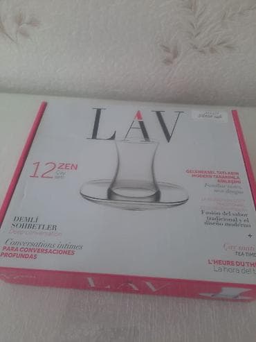 cay dasi satilir: Çay dəsti, rəng - Ağ, Şüşə — 2