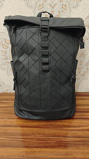 HONOR Gift şəhər tipli bel çantası - Rəng: qara - Roll-top dizayn — 3