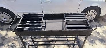 manqal balaca: Metall manqal/BBQ arabası - Material: qalın metal konstruksiya, toz — 1