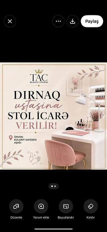 Dırnaq ustası tələb olunur, Yerin icarəsi, 1-2 illik təcrübə lalafo.az -da Dırnaq ustası tələb olunur, Yerin icarəsi, 1-2 illik təcrübə