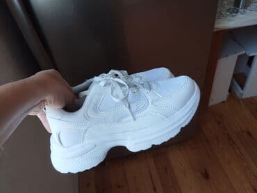 женские белые кеды: Размер: 38, цвет - Белый, Новый — 2