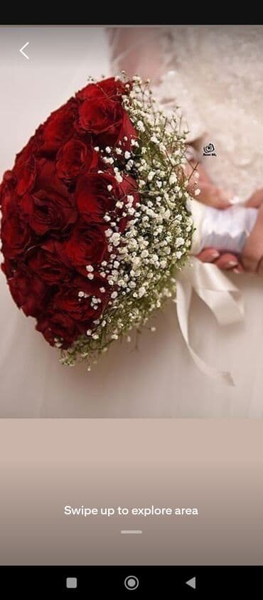 Bitki dərmanları: Gəlin buketi – klassik gül dizaynları - Kompozisiya: sıx formada — 2