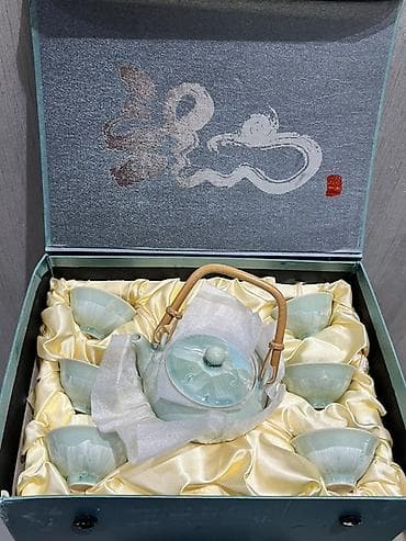 versace servis: Çay dəsti, rəng - Yaşıl, Keramika, 6 nəfərlik — 1