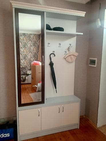 guzgu: 3 qapılı, Güzgülü, Boz, Digər material, Açılan, Düz dolab — 2