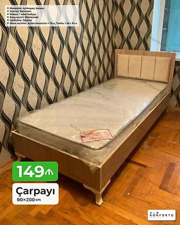 Tək nəfərlik çarpayı – 90×200 sm – Mexanizm: açılmayan, bazasız – lalafo.az -da Tək nəfərlik çarpayı – 90×200 sm – Mexanizm: açılmayan, bazasız –