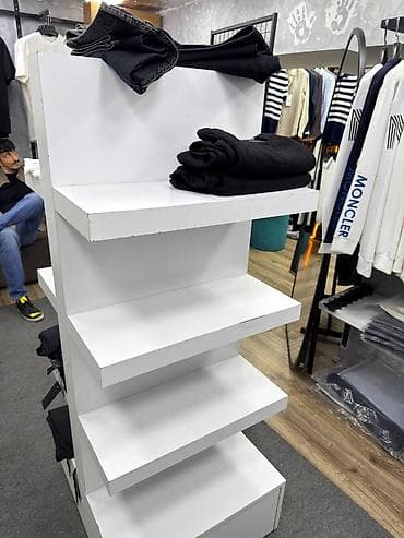 вешалка для одежды напольная: Mağaza üçün sərgi stendi – 2 tərəfli, çoxrafalı -Bütöv en/60sm.Bir — 1