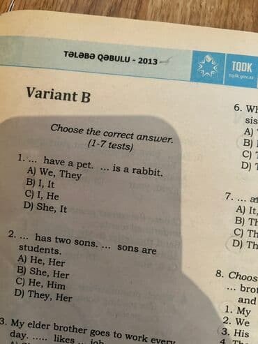 1 ci sinif ingilis dili kitabi yukle: İngilis dilindən Dim/TQDK 5;6;8-ci sinif testləri Yuxarı sıradan — 4