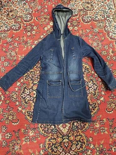 prada: Cins parka – kapüşonlu uzun model - Material: tünd mavi denim (cins) — 3