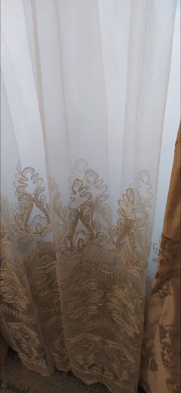 рулонные шторы баку: Б/у, Занавеска, цвет - Золотой — 3
